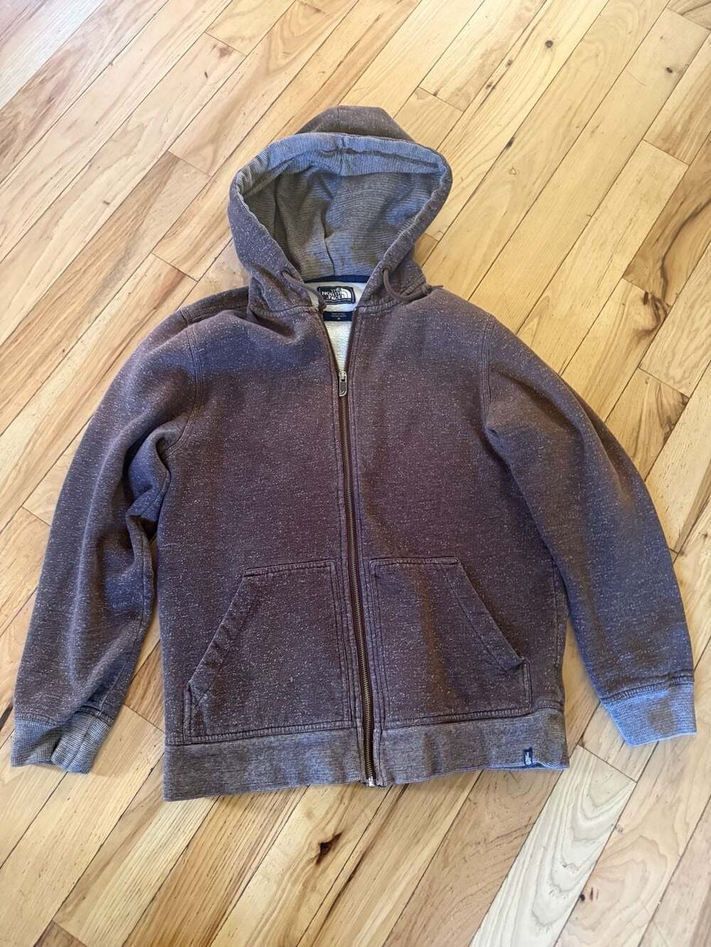 The North Face Full Zip Hoodie Size M Brown Vintage Sherpa Lined